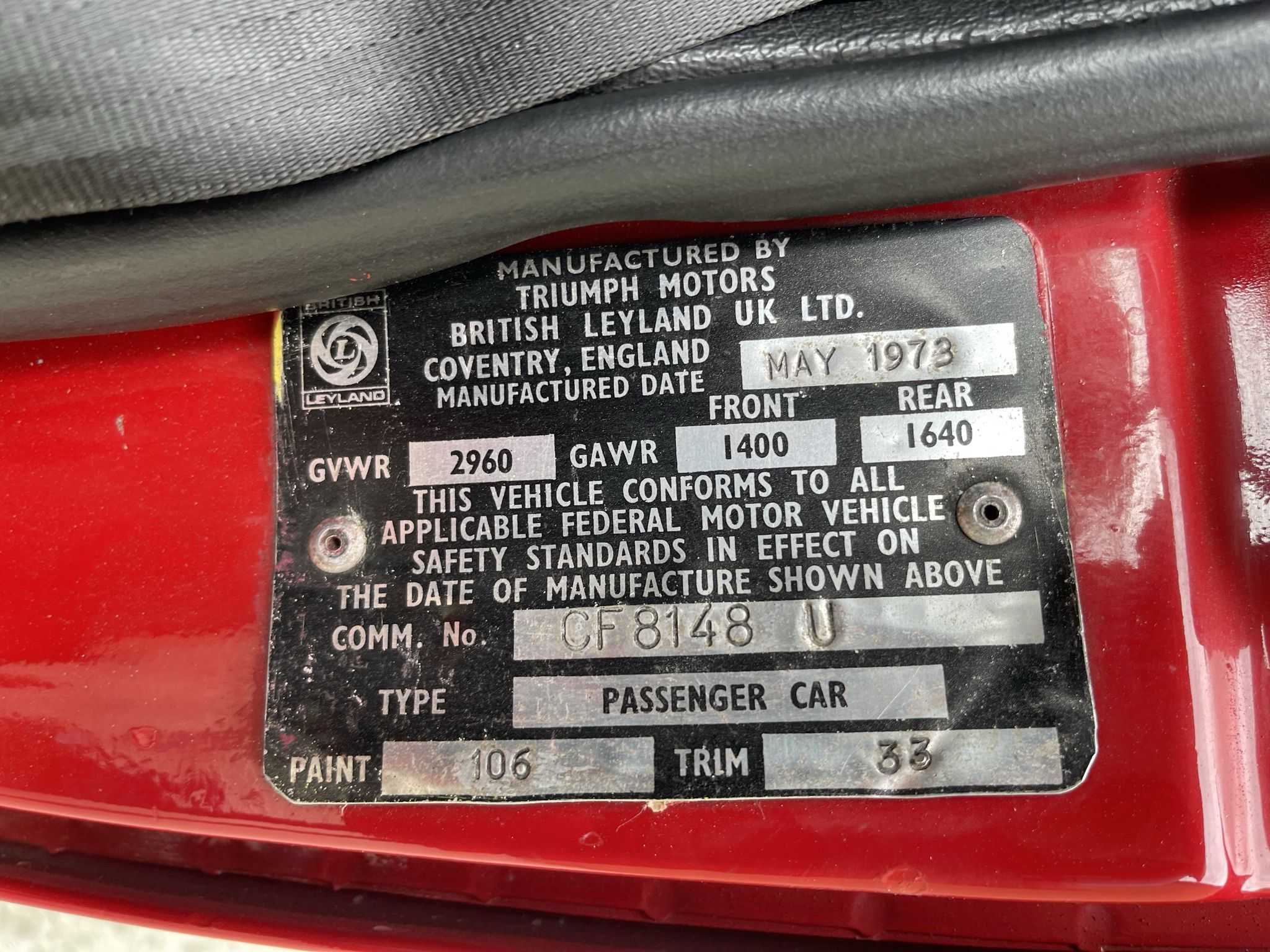 Triumph TR6 LHD, foto 10