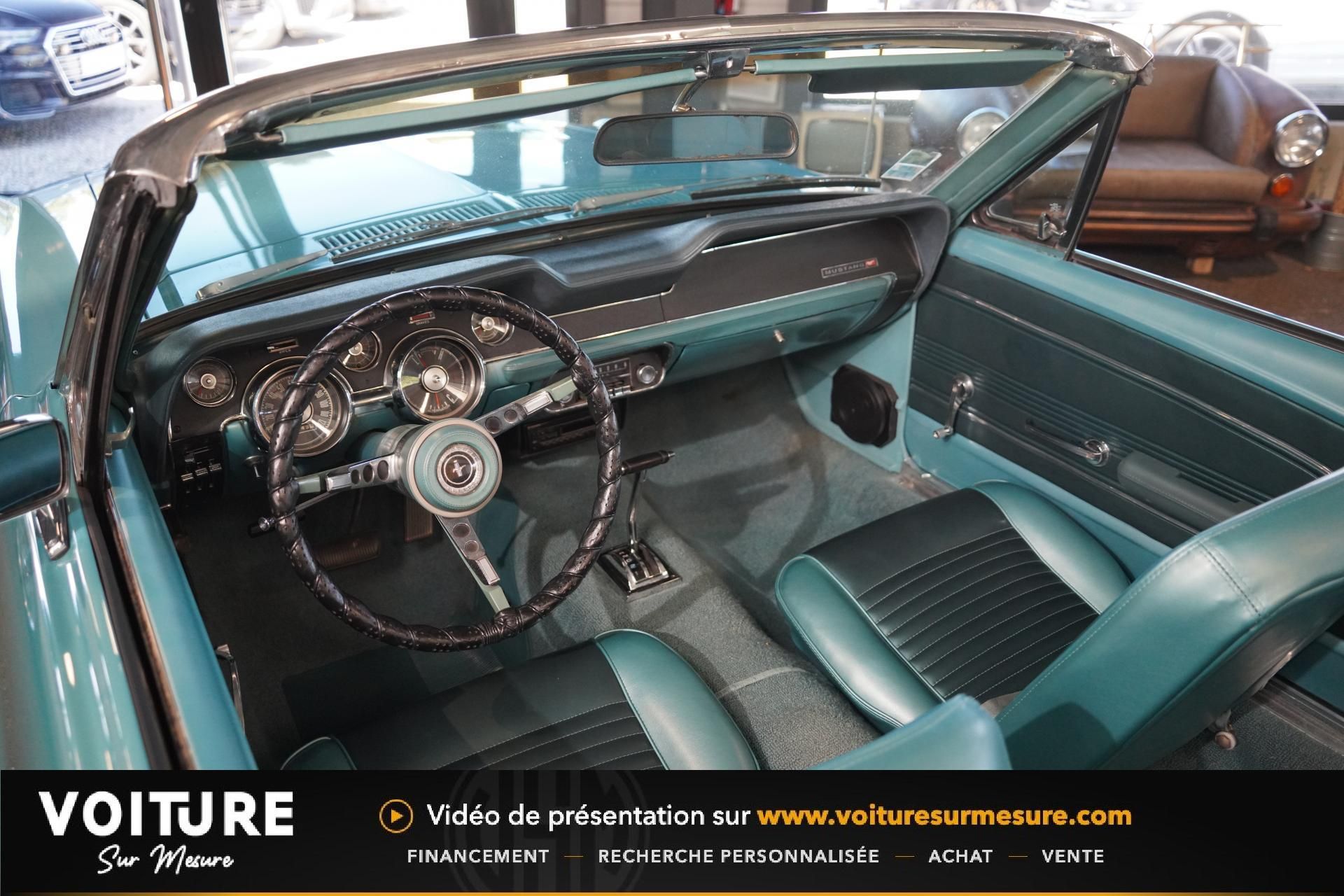 1967 FORD MUSTANG Cabriolet 289 CI V8 - AQUA BLUE - MARTI RE, foto 11