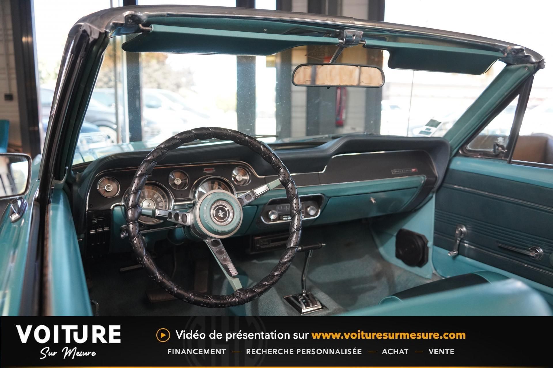 1967 FORD MUSTANG Cabriolet 289 CI V8 - AQUA BLUE - MARTI RE, foto 10