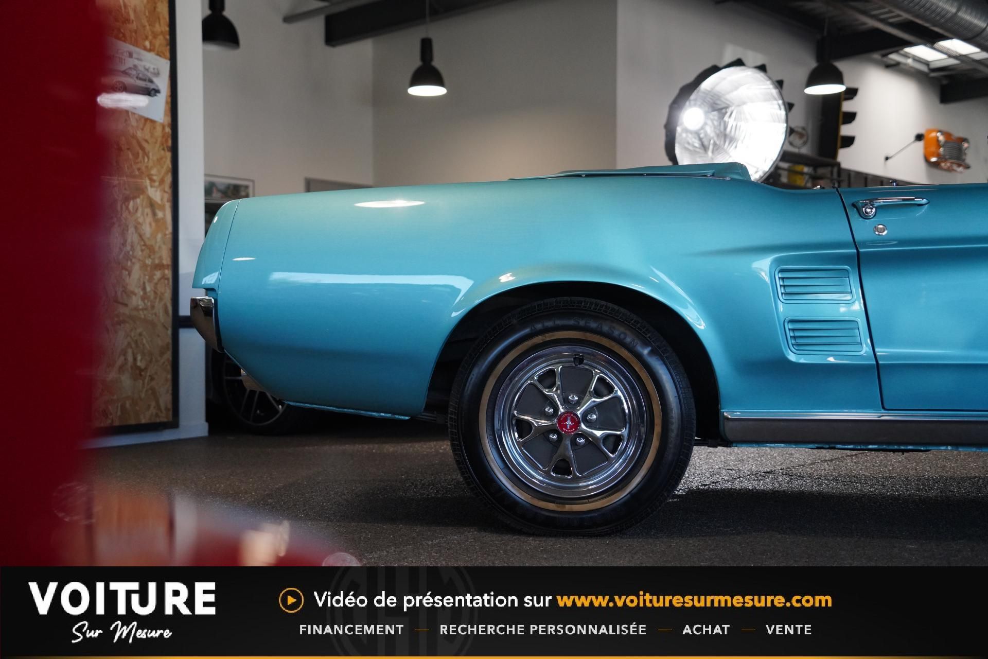 1967 FORD MUSTANG Cabriolet 289 CI V8 - AQUA BLUE - MARTI RE, foto 9