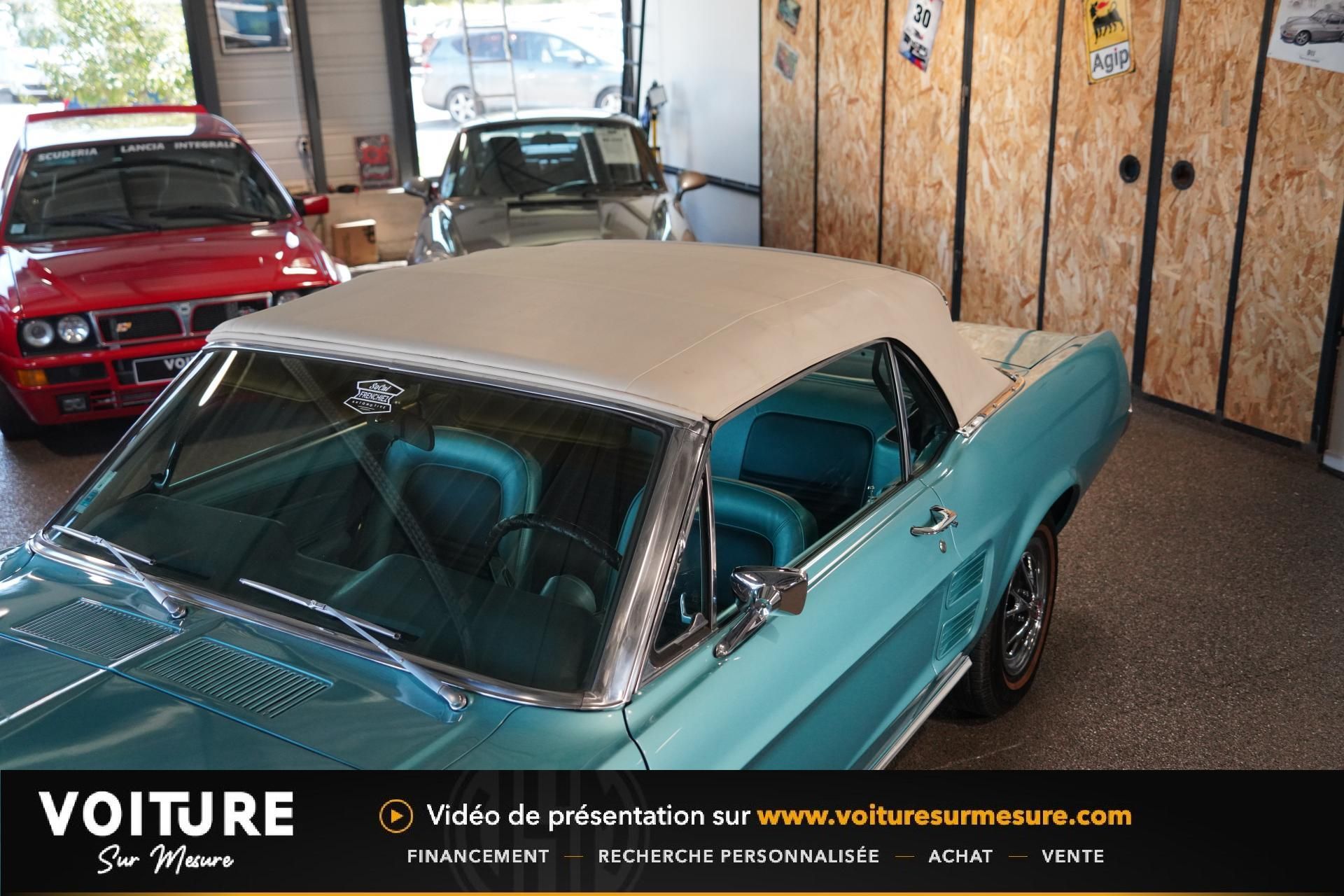 1967 FORD MUSTANG Cabriolet 289 CI V8 - AQUA BLUE - MARTI RE, foto 7