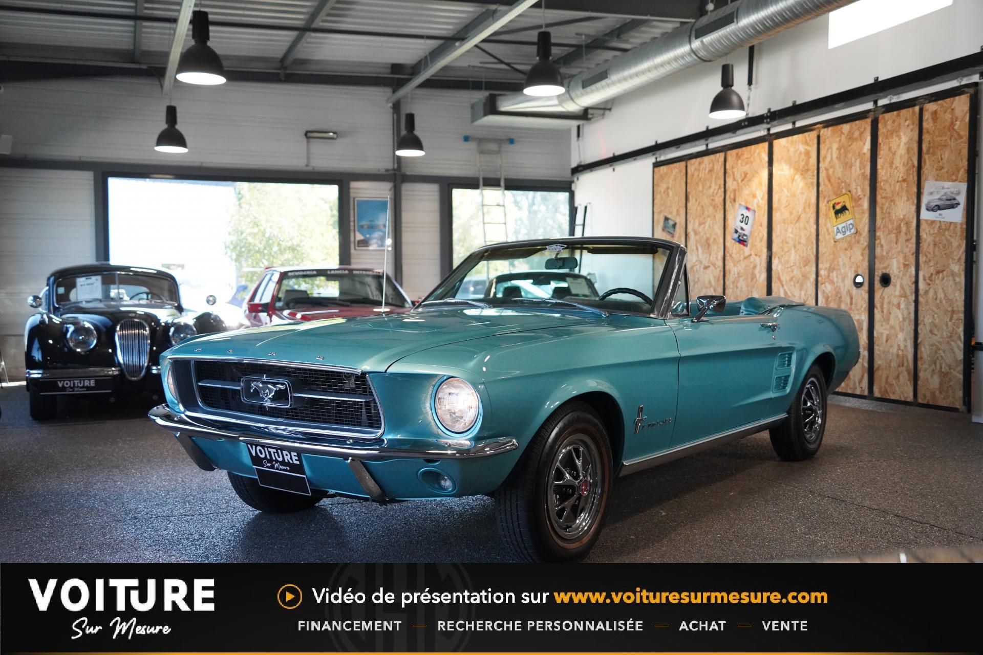 1967 FORD MUSTANG Cabriolet 289 CI V8 - AQUA BLUE - MARTI RE, foto 1