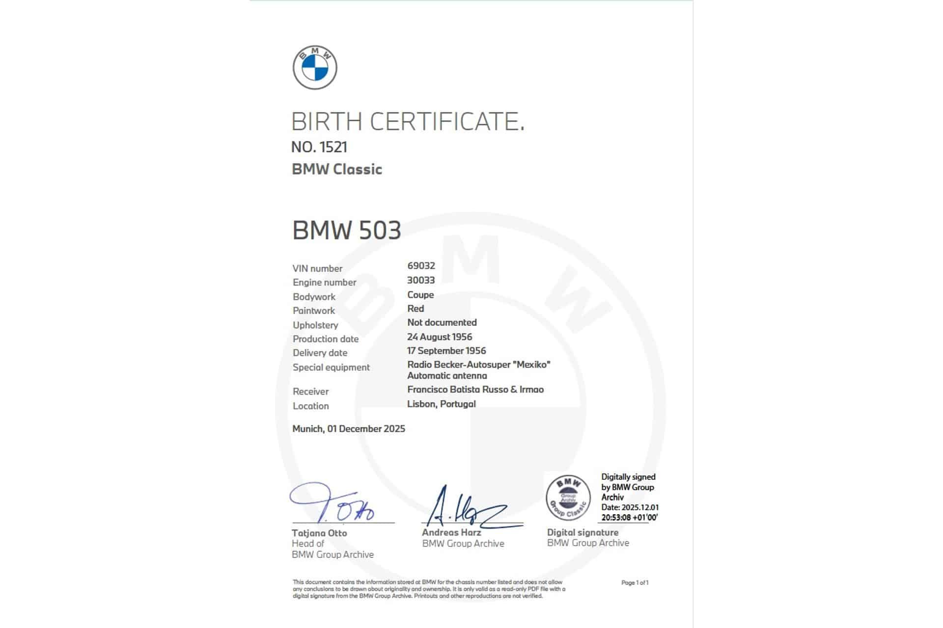 1956 BMW 503, foto 11